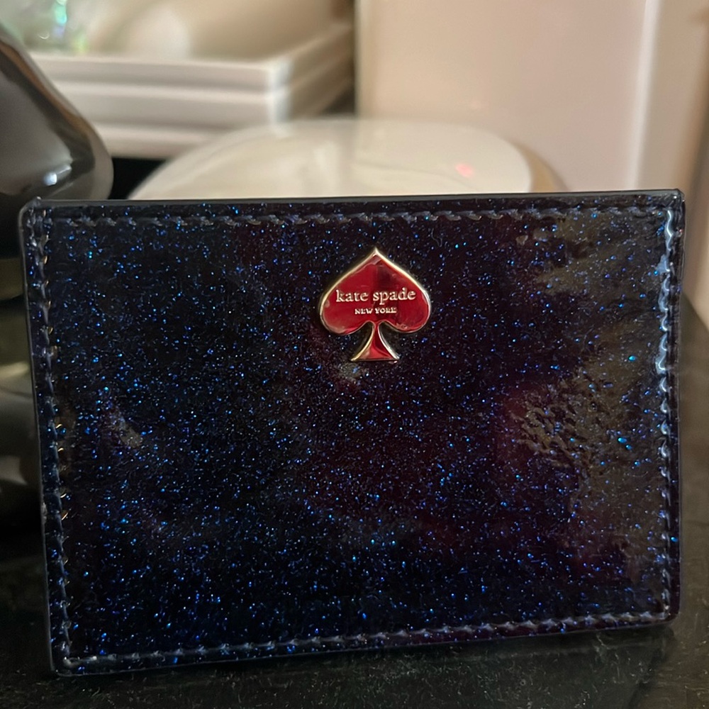 Kate spade sparkling blue card case